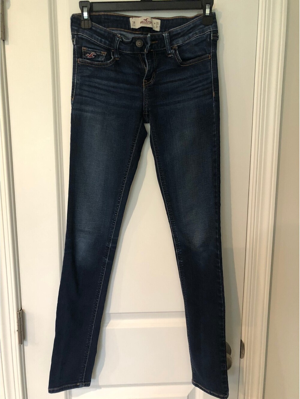 Hollister Dark Blue Skinny Jeans Size 3R W26 L31